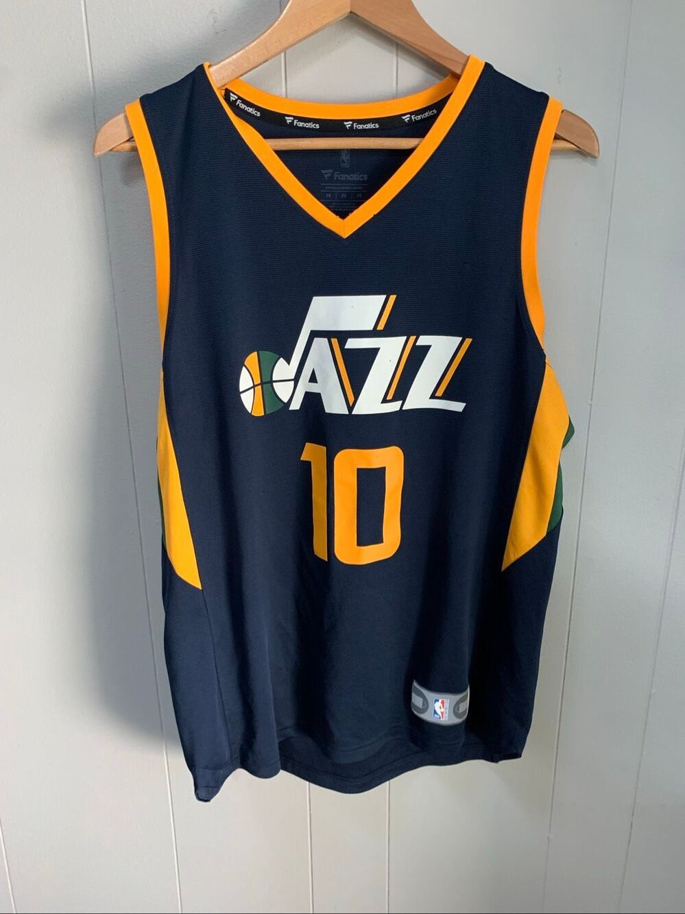 Fanatics Utah Jazz Navy and Gold #10 Mike Conley Basketball Jersey Medium